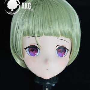 Customize Character Female/Girl Resin Kig Full Head With Lock Anime Cosplay Japanese Anime Kigurumi Mask