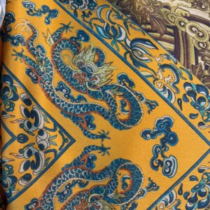 Pattern 50Momme Front Spray Soteil Dress Coat Cheongsam High Quality Real Silk Pure Natural Satin Fabric Per Meter