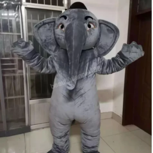 New Adult Hot Sale Foam Grey elephant Doll Fancy Cartoon Mascot Costume Plush Christmas Fancy Dress Halloween Mascot Costume