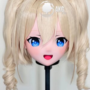 Customize Character Female/Girl Resin Kig Full Head With Lock Anime Cosplay Japanese Anime Kigurumi Mask