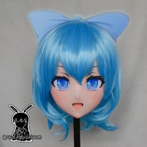 (KM9171)Quality Handmade Female/Girl Resin 3/4 Head Japanese Cartoon Character Cosplay Cirno Kigurumi Mask Crossdresser