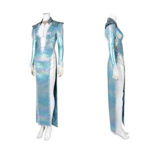 Game BG3 Wavemother’s Robe Shadowheart Cosplay Costume Girl Sexy Blue Fish Scale Long Dress Halloween Carnival Fashion Dress
