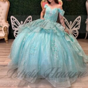Customized Mexican Mint Green Quinceanera Dresses Cincerella Princess 15 16 Year Girl Birthday Party Dress Prom Occasion Wear