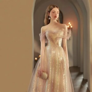 High-end Luxury Woman’s Women’s Evening Dress Ladies Long Dresses for Women Party Wedding Evening Elegant Gowns Robe Prom Gown