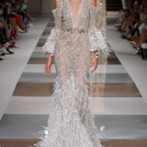 Formal Mermaid Feathered Evening Dress Sexy See Through Luxurious Red Carpet Women Cocktail Gown Customized Shiny Party Wear