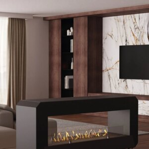 tuya wifi bio kamin electric rectangular ethanol burner bioethanol fireplace fire pit burner kit