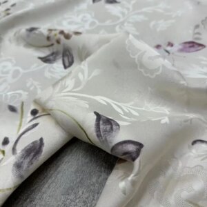 Woven Real Silk Blended Jacquard Fabric 19momme Silk Chinese Style Clothes Transparent Flower Fabric