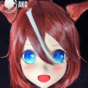 Customize Character Female/Girl Resin Kig Full Head With Lock Anime Cosplay Japanese Anime Kigurumi Mask