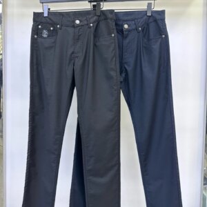 Italian BC Men’s New Micro Elastic Breathable Simple Solid Color Fashion Old Money Style Straight Tube Casual Pants