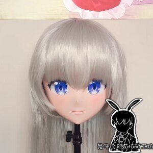(RB32926)Customize Lockable Full Head Resin Cartoon Cosplay Japanese Character Anime Role Play Kigurumi Mask With Back Shell