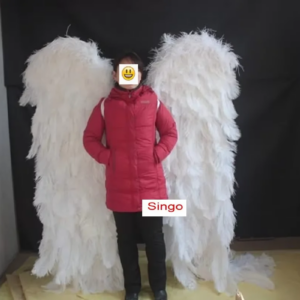 Custom made high quality Ostrich feather crafts white Angel wings INS Photography Props Photo Studio Accessories DIY Decorations