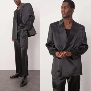 Fashion Men’s Slim Fit Suit Wedding Men Suits 2 Pieces Blazer Pant for Business Suit Jacket Quality Peak Lapel Blazer Customized