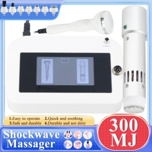 Shockwave Ultrasonic Therapy Machine High Tech Handle 300MJ Shock Wave Massager For ED Treatment Relief Arm Pain Body Relaxation