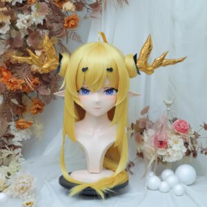 (NFD-14-35)Customize Full Head With Lock Crossdress Doll Female/Girl Japanese Anime Cartoon Character Kig Cosplay Kigurumi Mask