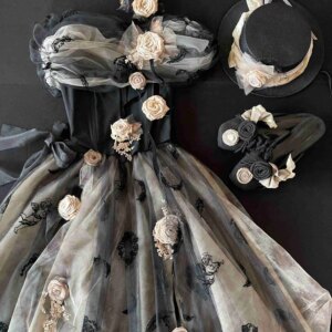 Angel Arrival Series Princess Dress Women Party Gowns Wine Heart Cocoa Lolita Dress Wedding Dress