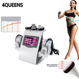 Kim 8 6 In 1 Adjustable 30K/40K/60K/80K Lipo Laser Vacuum Cavitation Machine Ultrasonic Radio Frequency Facial Body Shaping
