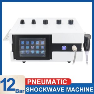 12Bar Pneumatic Shockwave Therapy Machine Pain Relief Professional Shock Wave Machine For ED Treatment Body