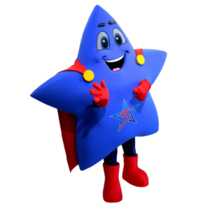 superman blue star mascot costume adult star theme anime cosplay costumes carnival fancy dress mascotte kits for school sw2091