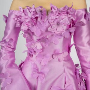 Customized Delicate Strapless Satin Appliques Long Sleeves Evening Dresses Elegant Floor Length Celebrity Gowns Vestido De Noche