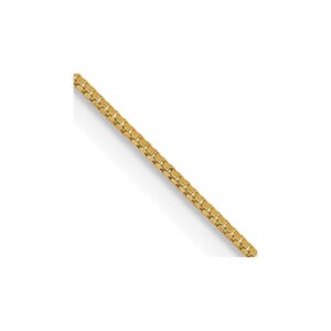 14K 16 inch.5mm Box with Spring Ring Clasp Chain