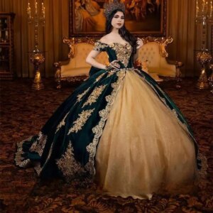 Exquisite Mexican Pricess Ball Gown Quinceanera Dresses with Bow Sequins Appliques 3D Floral Crystals Vestidos De 15 Anos Custom