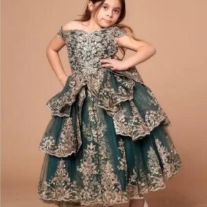 Cute Mini Quinceanera Dresses Off The Shoulder Tulle Appliques Flower Girl Dresses For Weddings Pageant Dresses Baby Customized