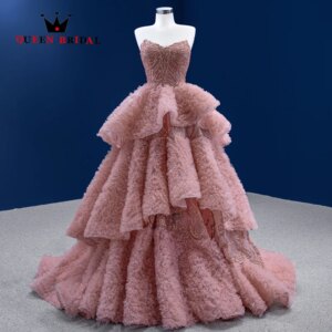 Sleeveless Strapless Classic Evening Dress 2023 New Beading Floor-Length Party Ball Gowns Robes De Soirée فستان Custom ZX62