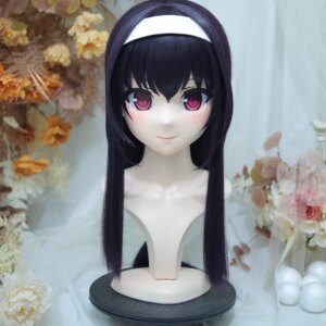 (NFD-14-28)Customize Full Head With Lock Crossdress Doll Female/Girl Japanese Anime Cartoon Character Kig Cosplay Kigurumi Mask