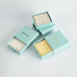 100pcs Bulk Personalized Paper Drawer Box with Microfiber Gift Bag Pouch Custom Logo Small Jewelry Christmas Wedding Packaging