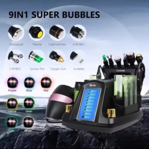 Multifunctional Facial Massager Black Gold Skin Rejuvenation Machine with Microcurrent Technology