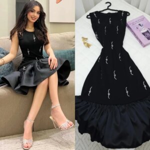 Customized Evening Satin Ruched Beading Prom A-line O-Neck Bespoke Occasion Gown Knee Length Dresses Saudi Arabia