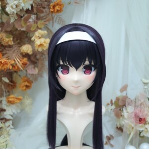 Customize Character Female/Girl Resin Kig Full Head With Lock Anime Cosplay Japanese Anime Kigurumi Mask