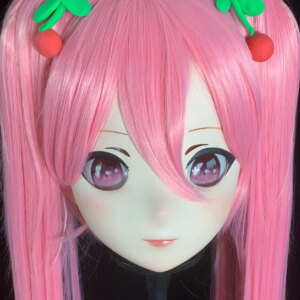 Customize Character Female/Girl Resin Kig Full Head With Lock Anime Cosplay Japanese Anime Kigurumi Mask