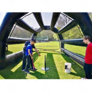 Inflatable Baseball Sport Court Outdoor Team Challenge Game  Baseball Cage With Net
