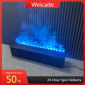 New 100Cm Color Simulation Flame  Furnace Embedded Electric Fireplace Living Room Decoration Electric Chimney Steam Wall Hanging