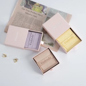 100pcs Bulk Custom Logo Jewelry Rings Drawer Paper Box with Suede Microfiber Packaging Pouch Bag Display Gift Dust Pouch Box Set