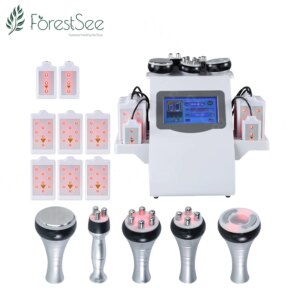New Portable 6 in 1 Cavitation 40K Ultrasound Vacuum Slimming Machine for Body Fat Reduction Weight Loss and Spa Lifting Facial