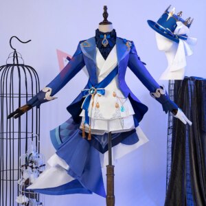 New Genshin Impact Furina Fontaine Cosplay Costume Hat Coat Pants Custom Made For Game Party