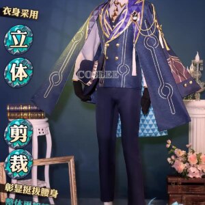 COSLEE Aventurine Cosplay Costume Honkai: Star Rail Cos Handsome Uniform HatGame Suit Halloween Carnival Party Outfit Men S-XXL