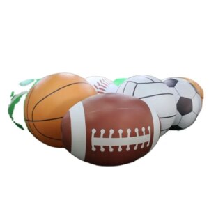 Advertising Inflatable Ball Sports Model Inflatable Rugby Football With Light