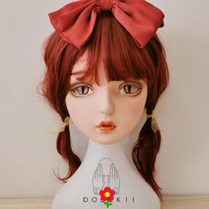 (DOLLKII-X) Top Quality Handmade Female Girl Resin Half Head Cosplay Japanese Role Play BJD Kigurumi Mask Crossdresser Doll Mask