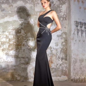 Customized Evening  Sexy Casual  Jersey Sequined Beading Ruched Clubbing A-line One-shoulder Bespoke Occasion Gown Long Dresses