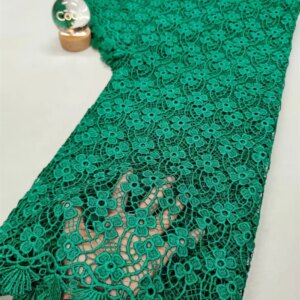 Wholesale African Lace Fabric 2025 High Quality Lace Embroidery French Cord Lace Fabric for Nigerian Guipure Party Dress Q400-1
