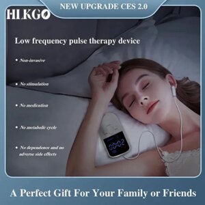 Ear-Clamp Style Stimulator Microcurrent Sleep Aid Device Stress Relief and Sleep Quality Improvement for Home Use