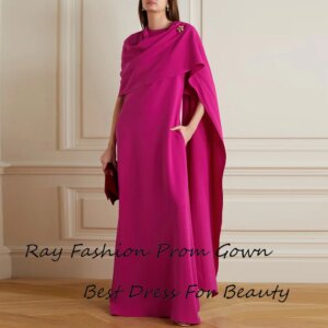 Ray Crepe Evening Dress Sexy فستان حفلة موسيقية Elegant One-Shoulder A-Line Cap Sleeve Cocktail Party Prom Gown For Sexy Women