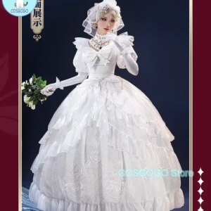 COSGOGO Game Identity V Marie Promised Day Game Suit Elegant Dress Uniform Cosplay Costume Halloween Role Play Outfit Women