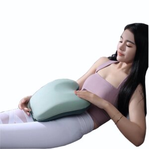 Seat Lumbar and Waist Cushion Heating Rolling and Kneading Massage for Body Use