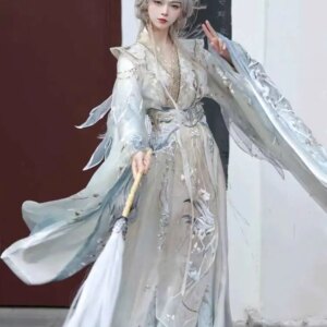 New Hanfu Clear Moonlit Night Improve Embroidery Heavy Industry Female Women Xianxia Alkaid Cos Cosplay