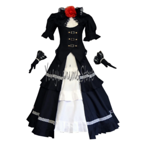 Women’s Cosplay Kurumi Costume Gothic Lolita Dress Uniform Outfits Halloween Carnival Christmas Party Clothing- customized