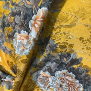 Real Silk Gambiered Guangdong Clothing and Dress Cheongsam Cloth Fabric